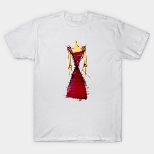 Red dress woman T-Shirt